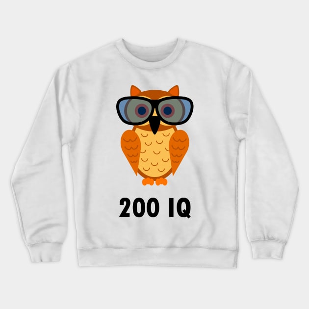 Cute Owl with 200 IQ - Smart Owl - Nerd Owl with nerd glasses Crewneck Sweatshirt by Bohnenkern